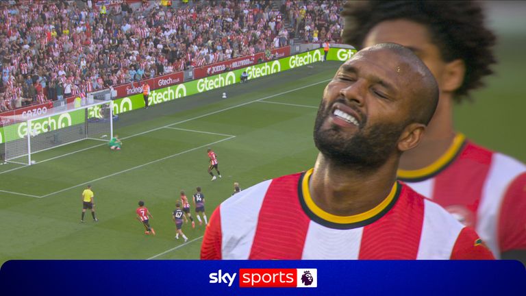 Brentford Igor Thiago's penalty strike hits the post vs Spurs