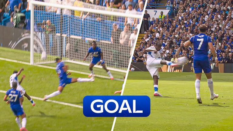 Malick Yalcouye pulls one back for Brighton against Chelsea, scoring his first Premier League goal.