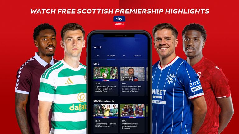 Watch free Scottish Premiership highlights on the Sky Sports app