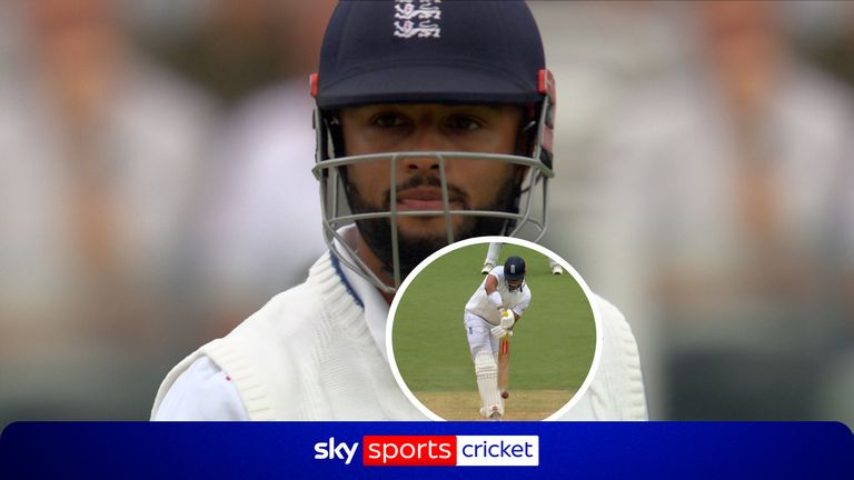 Copilot said:

Mohammad Abbas produces a low, skidding delivery to trap Emilio Gay lbw, leaving the England batter rooted to the crease and feeling hard done by.