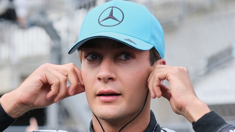 Mercedes driver George Russell (AP Photo/Patrick Post)