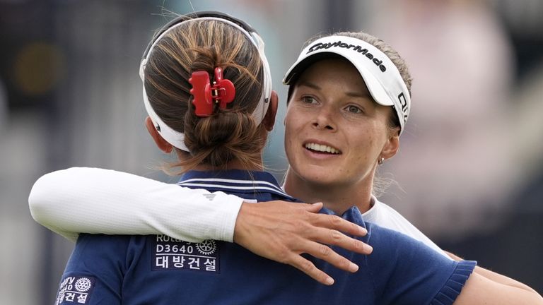 Yealimi Noh (left) played with Esther Henseleit (right) in the final round on Sunday 