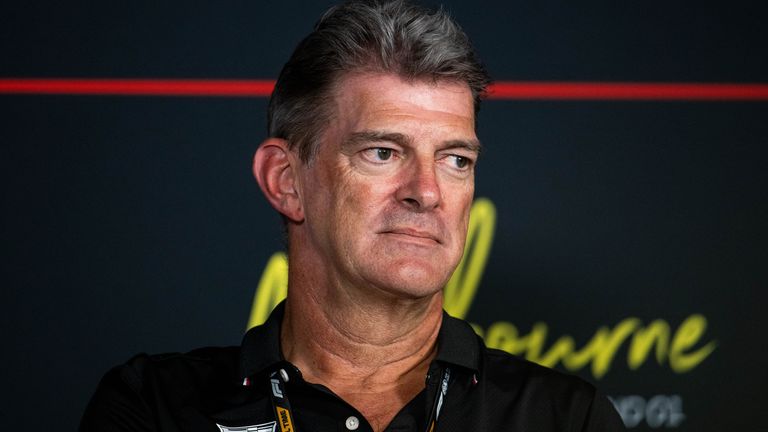 Graeme Lowdon (Cadillac F1 Team, Team Principal) at the press conference, AUS, Formula 1 World Championship, Australian Grand Prix, Albert Park Circuit, Melbourne, Free Practice, Season 2026, 06.03.2026 Photo by: Memmler/picture-alliance/dpa/AP Images