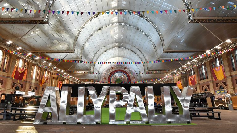 A view of the Great Hall at Alexandra Palace