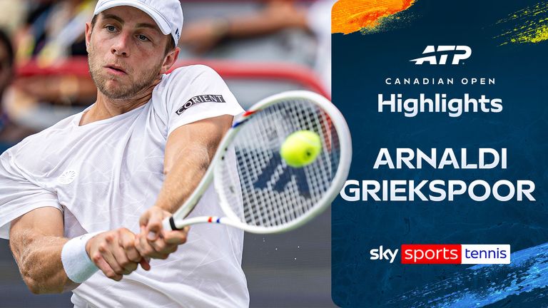 Highlights of Tallon Griekspoor against Matteo Arnaldi from the Canadian Open.