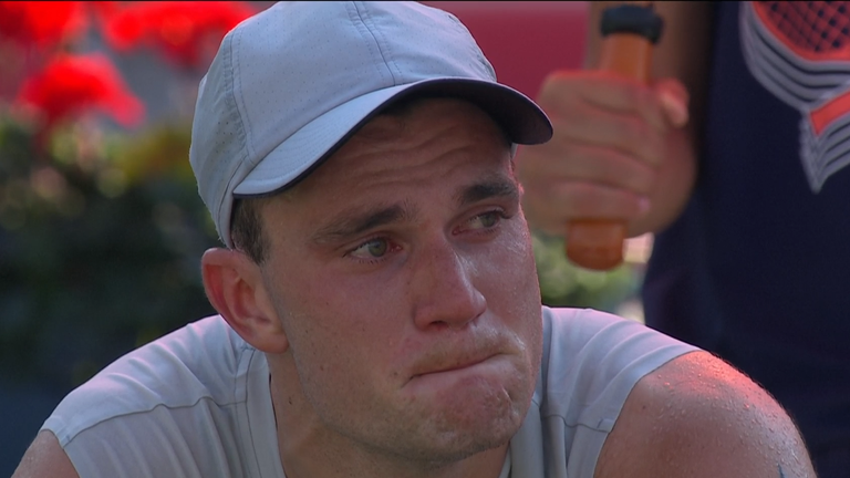 Jack Draper became emotional during his defeat to Terence Atmane in Toronto