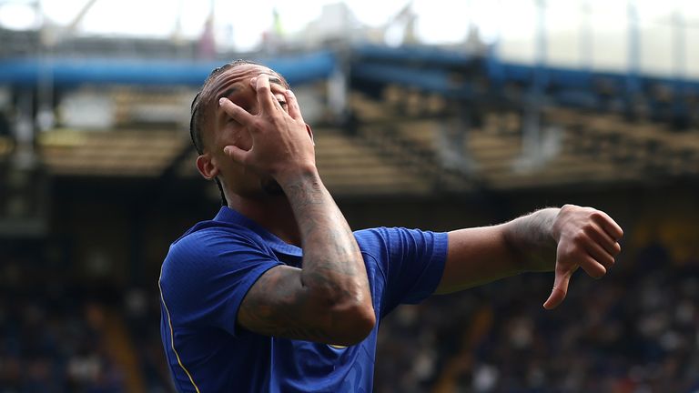 Joao Pedro celebrates restoring Chelsea's lead against Real Sociedad