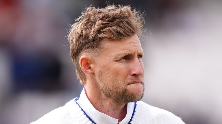 Joe Root looks on as England take on Pakistan in the first Test at Headingley