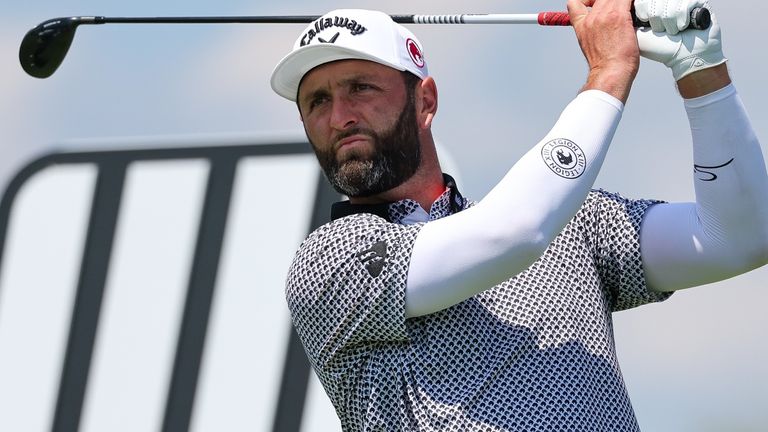 Jon Rahm at Trump National Golf Club for LIV Golf New York