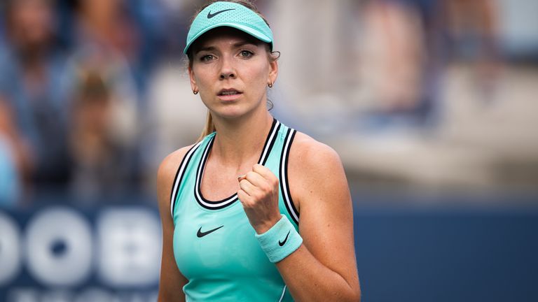 Katie Boulter battled her way into the second round at Flushing Meadows