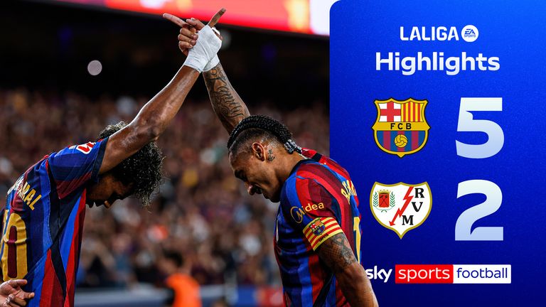 Highlights of the La Liga match between Barcelona and Rayo Vallecano