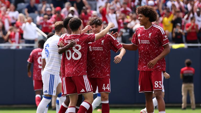 Luke Chambers celebrates giving Liverpool the lead