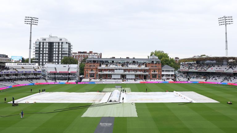The first day of England's second Test against Pakistan at Lord's was delayed due to rain