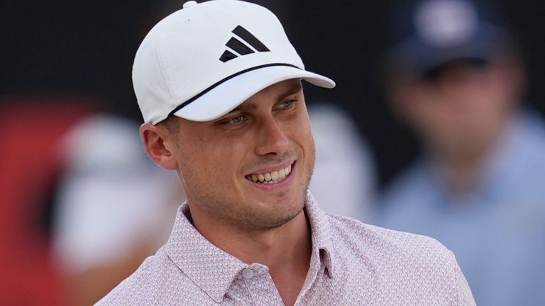 Ludvig Åberg mixed six birdies with a lone bogey during his final round 