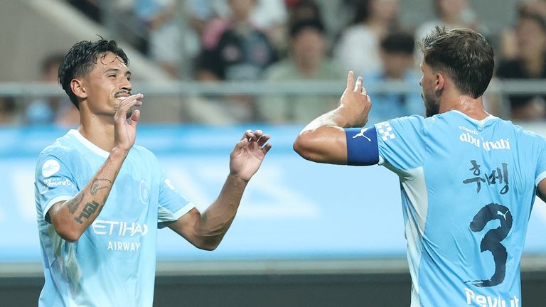 Tijjani Reijnders (left) impressed in Man City's pre-season win over the K-League All Stars