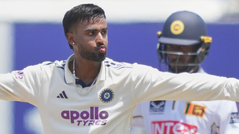 India's Manav Suthar, Test cricket (Associated Press)