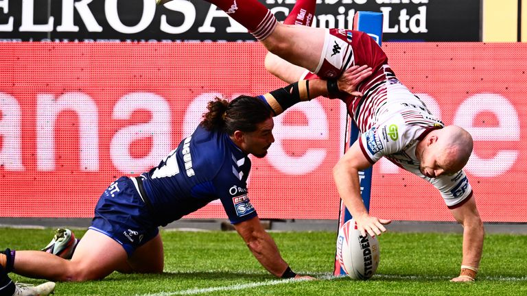 Marshall scored in both halves for Wigan