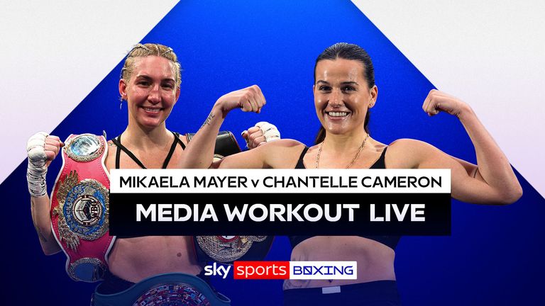 Mayer vs Cameron media workout live stream graphic