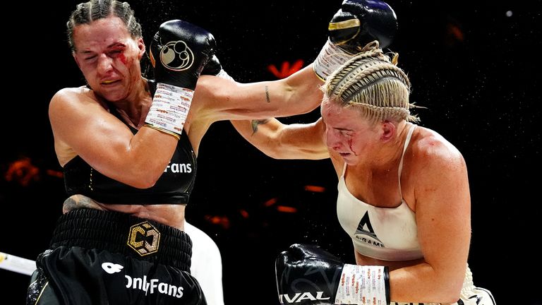 Cameron withstood significant damage to the right eye to secure the win