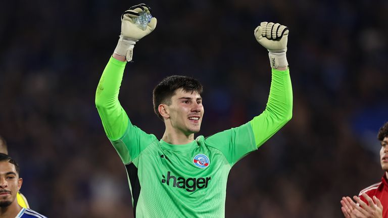 Mike Penders spent last season on loan at Chelsea's sister club Strasbourg