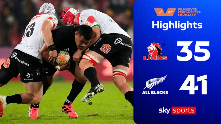 Highlights from the All Blacks' clash with the Lions as they battle back from behind to survive a major scare and maintain their unbeaten record to extend their dominance in the Rugby's Greatest Rivalry series.
