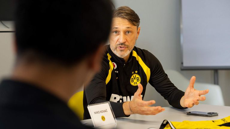 Dortmund head coach Niko Kovac (Photo by Vera Loitzsch/Bundesliga via Getty Images)