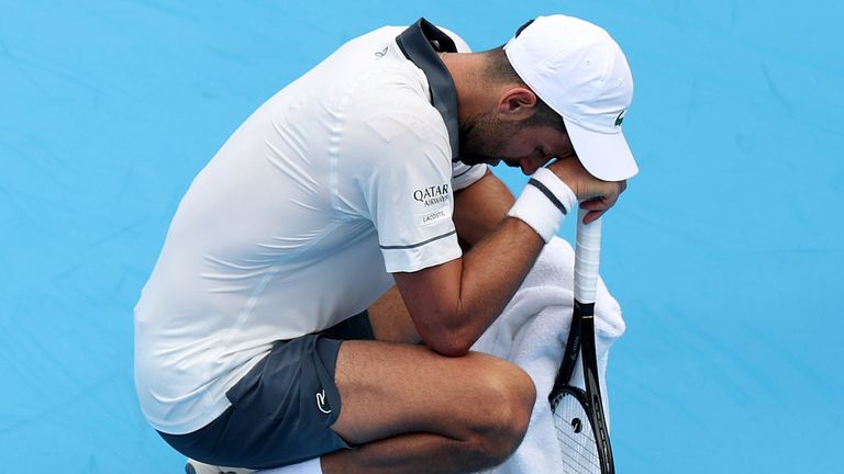 Novak Djokovic struggled with the heat during his second-round defeat to Thiago Agustin Tirante at the 2026 Cincinnati Open