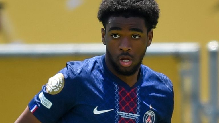 June 15, 2025: Paris Saint-Germain forward, Ibrahim Mbaye in action the FIFA Club World Cup match between  Atletico Madrid at the Rose Bowl