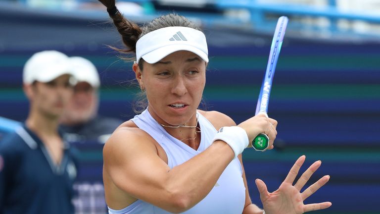 Jessica Pegula leads the DC Open final by a set heading into Monday