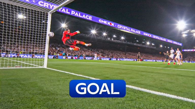 Pino scores a free kick against Man City