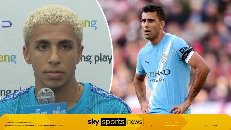 Rico Lewis on Rodri Manchester City