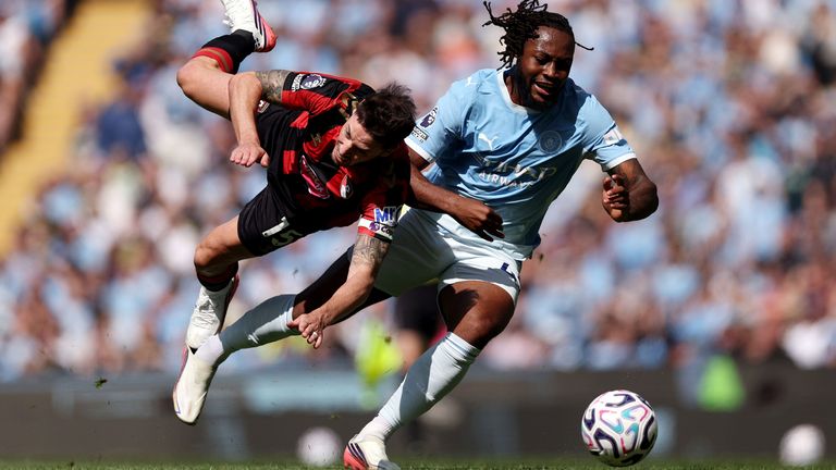 Adam Smith fouls Antoine Semenyo 