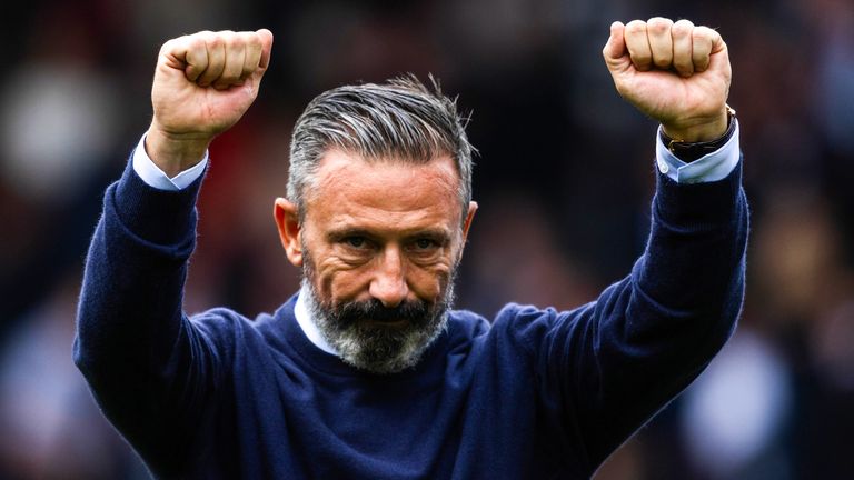 The pressure was eased on Derek McInnes after he secured a first Scottish Premiership win over Aberdeen 