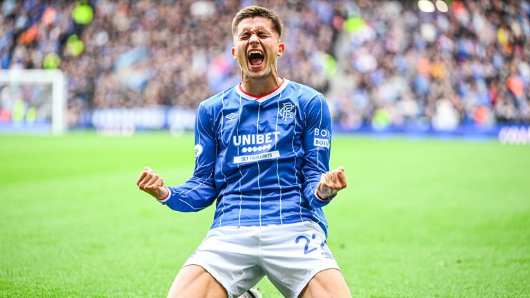 Vanja Dragojevic netted his first Rangers goal against St Mirren