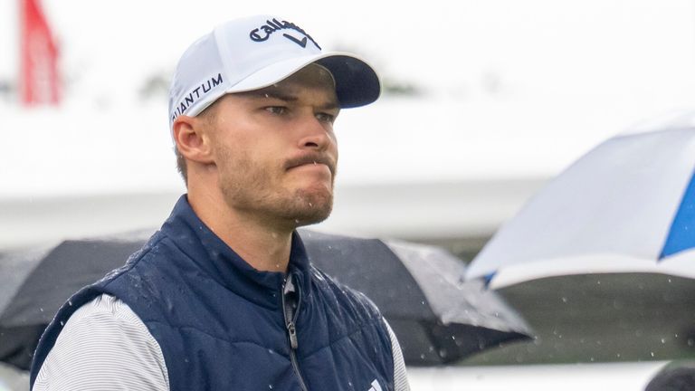 Højgaard surged late on but ended his round on a sour note with a bogey on the 18th