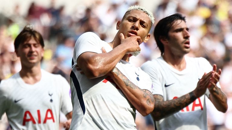 Richarlison celebrates after scoring the opener