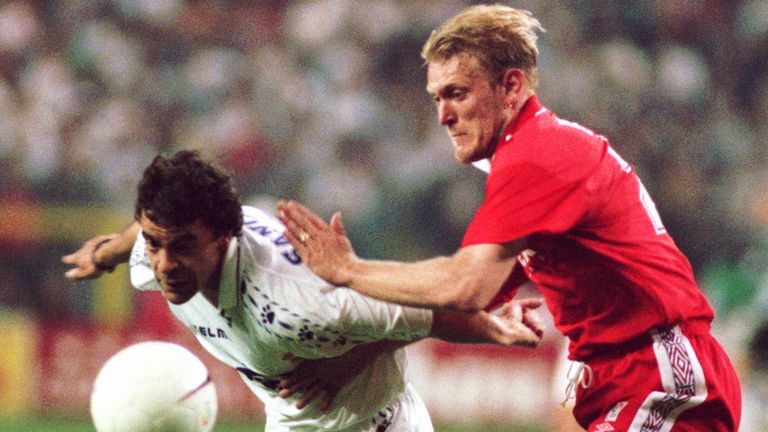 Robert Prosinecki in action for Sevilla against former club Real Madrid in 1997
