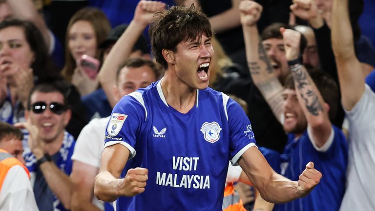 Rubin Colwill scored a 98th-minute winner for Cardiff
