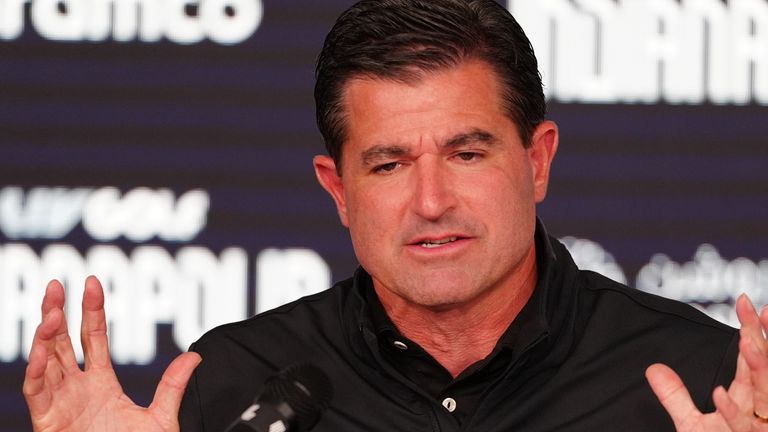 LIV Golf chief executive Scott O'Neil addressed the media to discuss their future