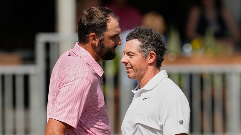 It proved a day of contrasting fortunes for Scottie Scheffler and Rory McIlroy