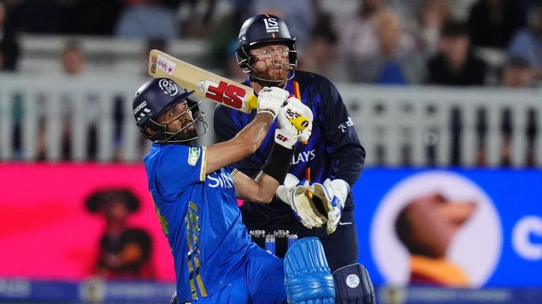 MI London's Sikandar Raza batting during The Hundred men's match at Lord's, London. Picture date: Thursday August 6, 2026.