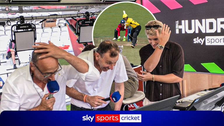 The Hundred: Sky pundits duck for cover after Lewis Gregory monster six!
