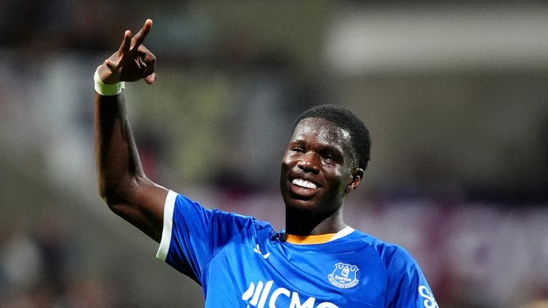 Thierno Barry scored his first Everton hat-trick at Deepdale