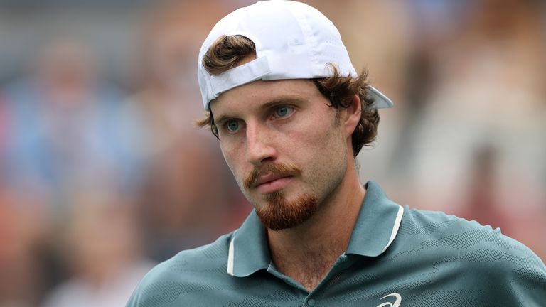 Toby Samuel beat Tomas Machac in the first round of the US Open (Getty Images)