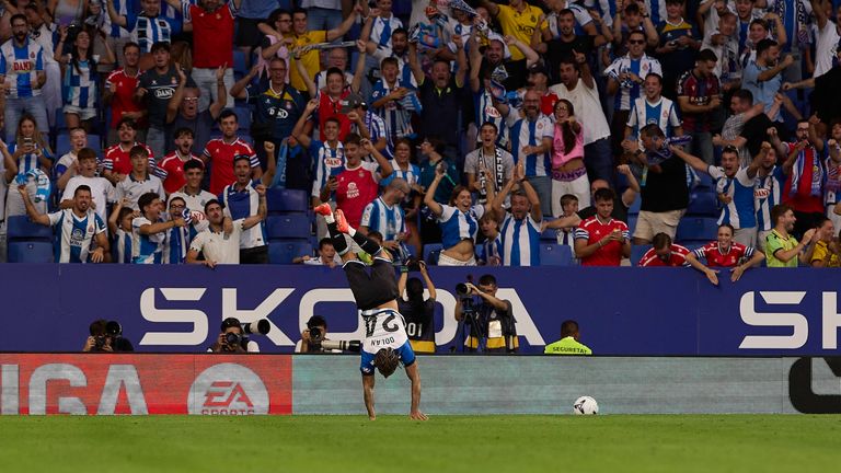 Dolan celebrates his goals with a somersault