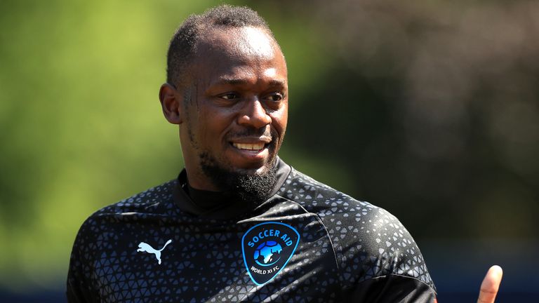 Usain Bolt  is registered to play for a Sunday league team in Manchester