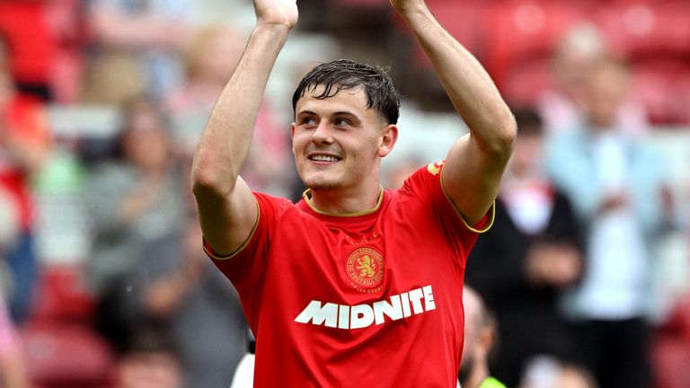 Will Lankshear celebrates his goals for Middlesbrough