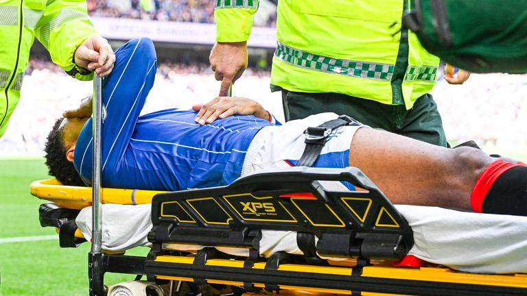Youssef Chermiti was injured in Sunday's defeat to Hibs, hours after it was revealed a bid had been rejected for the striker