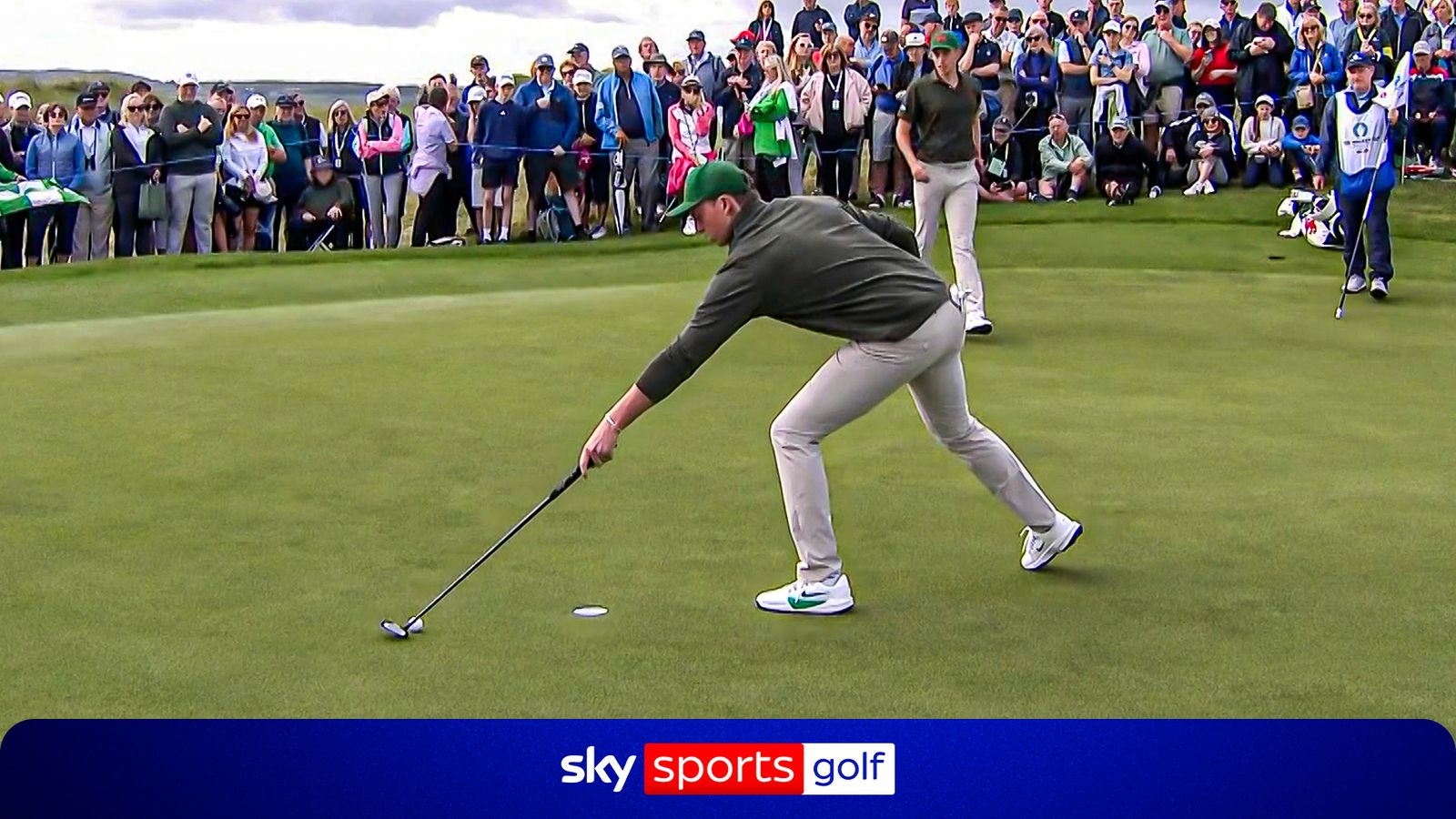 Walker Cup: Niall Sheils Donegan scoops up ball before putt is conceded
