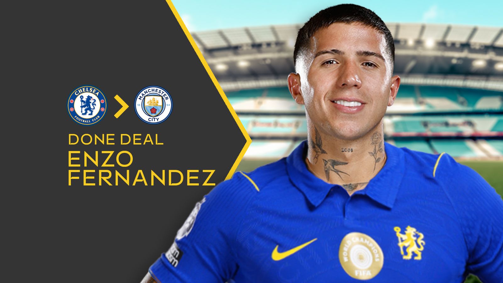 Enzo Fernandez Joins Manchester City from Chelsea for £125m
